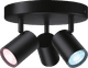 WiZ 3 spots Imageo rond - Gekleurd en Wit licht - GU10 - zwart Main Image