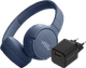 JBL Tune 670NC Blue + BlueBuilt Quick Charge Charger with USB-A Port 18W Black Main Image