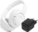JBL Tune 770NC Wit + BlueBuilt Quick Charge Oplader met Usb A Poort 18W Zwart Main Image