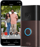 Ring Battery Video Doorbell bronze + Chime detail