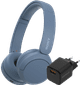 Sony WH-CH520 Blauw + BlueBuilt Quick Charge Oplader met Usb A Poort 18W Zwart Main Image
