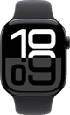 Apple Watch Series 10 46mm Black Sport Band M/L front