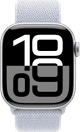 Apple Watch Series 10 42 mm Silber Sport Loop vorne