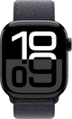 Apple Watch Series 10 4G 42mm Zwart Sport Loop voorkant