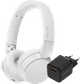 Philips TAH4209 Wit + BlueBuilt Quick Charge Oplader met Usb A Poort 18W Zwart Main Image