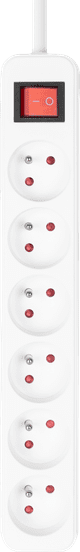 BlueBuilt Stekkerdoos 6-voudig 3 meter Wit Main Image