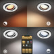 Philips Hue Milliskin inbouwspot White Ambiance - rond - Aluminium - 12-pack product in gebruik