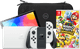 Nintendo Switch OLED Wit + Mario Party Jamboree + BlueBuilt Beschermhoes Main Image