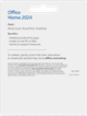 Microsoft Office Home 2024 EN back