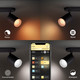 Philips Hue Fugato Mounted Spot Light White and Color - Black - 1-spot product in use