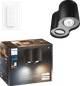 Philips Hue Pillar Mounted Spot Light White Ambiance - Black - 2-spot + Dimmer front