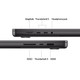 Apple MacBook Pro 16 Pouces M4 Pro (CPU 14 Cœurs/GPU 20 Cœurs) 48 Go/512 Go Noir Sidéral AZERTY visuel fournisseur