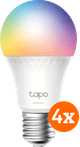 TP-Link Tapo L535E - Wit en Gekleurd Licht - E27 - 4-pack Main Image