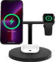 Belkin Boost Charge Pro MagSafe en Qi2 3-in-1 Draadloze Oplader 15W met Standaard Zwart voorkant