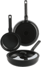 BK Enjoy Frying Pan Set 20cm + 28cm + High-sided Skillet 28cm Black Main Image
