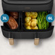 Philips 5000 Series Dual Basket NA552/00 + Double Layer Cooking Set + Master Baking Set product in use