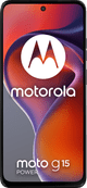 Motorola Moto G15 Power 256GB Gray 4G + Just in Case Tempered Glass Screen Protector front