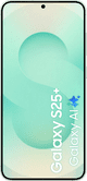 Samsung Galaxy S25 Plus 512GB Mint 5G + BlueBuilt Book Case Zwart voorkant