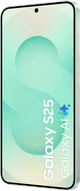 Samsung Galaxy S25 128GB Mint 5G + Samsung Oplader 25 Watt Zwart voorkant