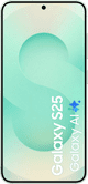 Samsung Galaxy S25 128GB Mint 5G + Samsung Oplader 25 Watt Zwart voorkant