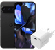 Google Pixel 9 Pro 128GB Black 5G + BlueBuilt Charger 30W White Main Image