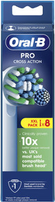 Oral-B Pro Cross Action Weiß (8 Stück) verpackung
