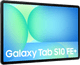 Samsung Galaxy Tab S10 FE Plus 13,1 inch 256GB Wifi Grijs + Book Case Zwart linkerkant