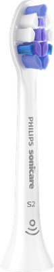 Philips Sonicare Sensitive HX6054/87 Weiß (4 Stück) linke seite