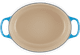 Le Creuset Signature Cocotte Ovale 31 cm Azur intérieur