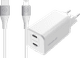BlueBuilt Power Delivery and Quick Charge Charger 65W + Lightning Cable 1.5m Nylon White Main Image