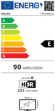 Philips Ambilight 75 Zoll PUS9000 QLED 4K (2025) energielabel