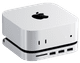 Satechi USB-C Mac mini M4 Stand & Hub with SSD Slot product in use