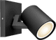 Philips Hue Runner opbouwspot White Ambiance - 1 Spots - Zwart + Dimmer voorkant