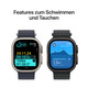 Apple Watch Ultra 2 4G 49 mm Schwarz Alpine Armband Grün M visueller lieferant