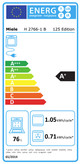 Miele H 2766-1 B 125 Edition energielabel