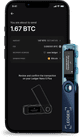 Ledger Nano S Plus Neptune Blue product in use