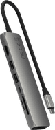 Satechi Usb C 7-in-1 Slim Multiport Adapter met Ethernet Space Grey voorkant