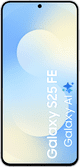 Samsung Galaxy S25 FE 128GB Light Blue 5G + BlueBuilt Back Cover Transparent front