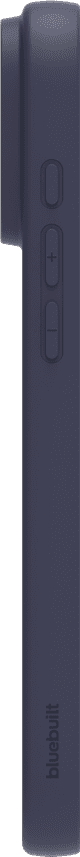 BlueBuilt Protective Back Cover met MagSafe iPhone 17 Pro Max Blauw + BlueBuilt iPhone 17 Pro Max Privacy Screenprotector Glas rechterkant
