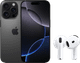 Apple iPhone 16 Pro 256GB Black Titanium + AirPods 4 Active Noise Cancellation Main Image