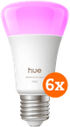 Philips Hue White and Color E27 1100lm 6-pack Main Image