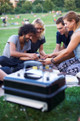 Weber Go-Anywhere + Weber Go-Anywhere Premium Storage Bag product in use