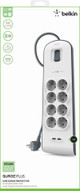 Belkin Surge Protector 8 Outlet 2 Meters 2x USB packaging