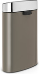 Brabantia Touch Bin 40 Liter Platinum / Matt Steel deksel achterkant