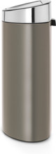 Brabantia Touch Bin 40 Liter Platinum / Matt Steel deksel null
