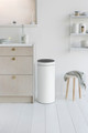 Brabantia Touch Bin 30L White + Trash Bags (120 units) product in use
