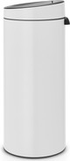Brabantia Touch Bin 30L White + Trash Bags (120 units) right side